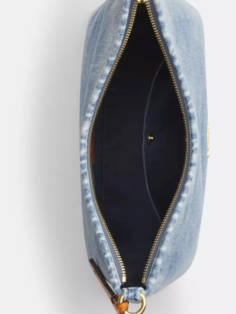 Laurel Shoulder Bag In Loved Denim With Charms